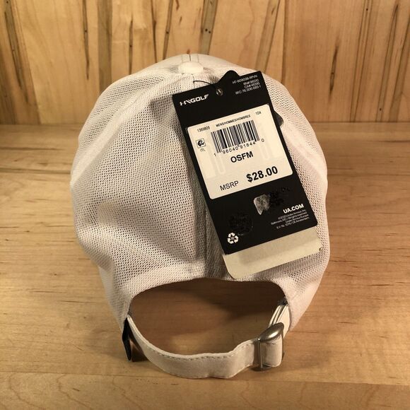 Under Armour Iso-Chill Driver Mesh White Adjustable Golf Hat Cap Defect! - Picture 3 of 7